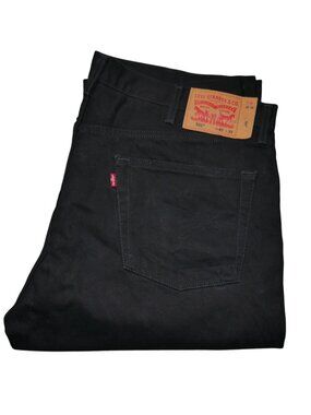 Levis 501 Men's Denim Jeans Size 42x32 Black Wash Button Fly Original Fit